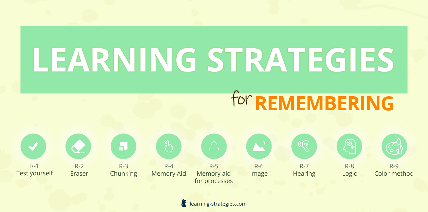 Learning Strategies for Remembering