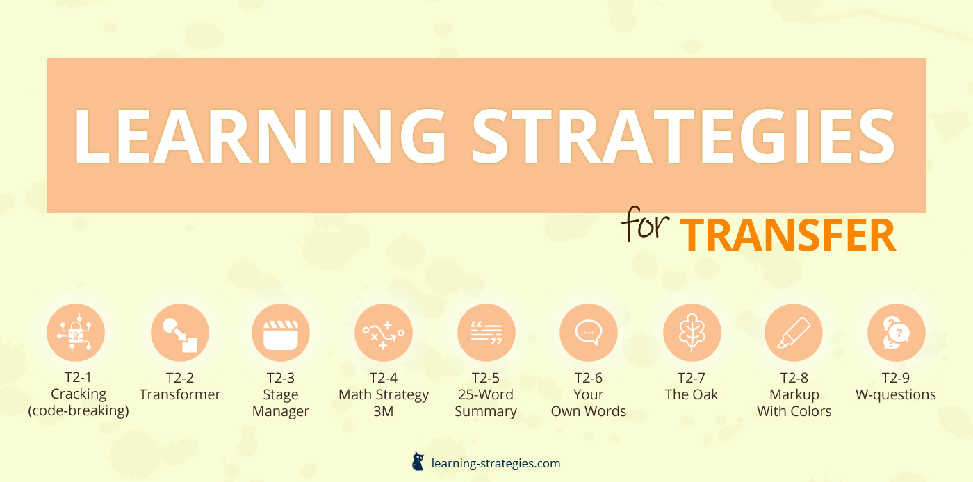 Learning Strategies for Transfer